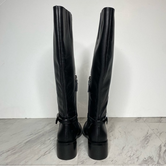 New! Linea Paolo Kamile Black Wide Calf Riding Boot 6M - Picture 3 of 15